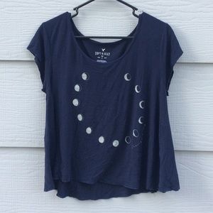 American Eagle Navy Graphic Tee